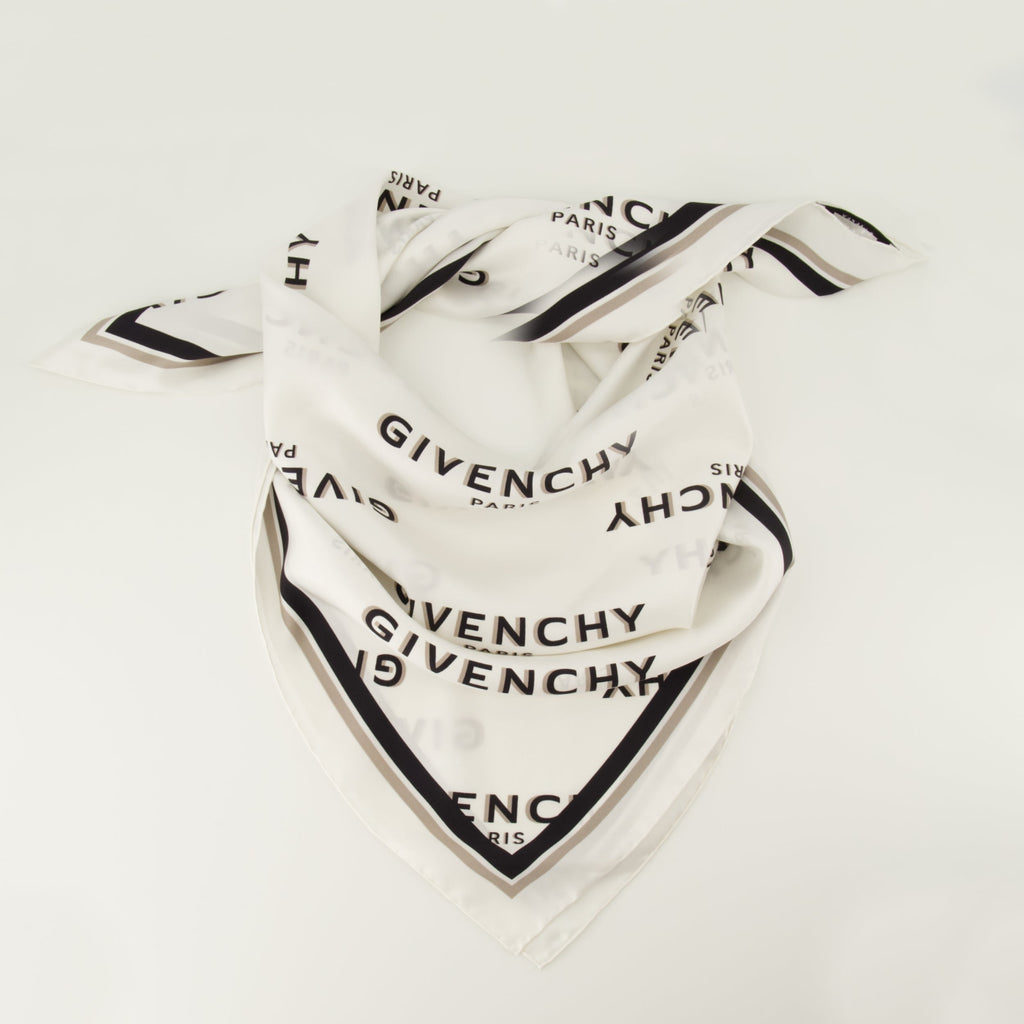 Givenchy scarf, silk accessory, designer scarf, organic silk, elegant design