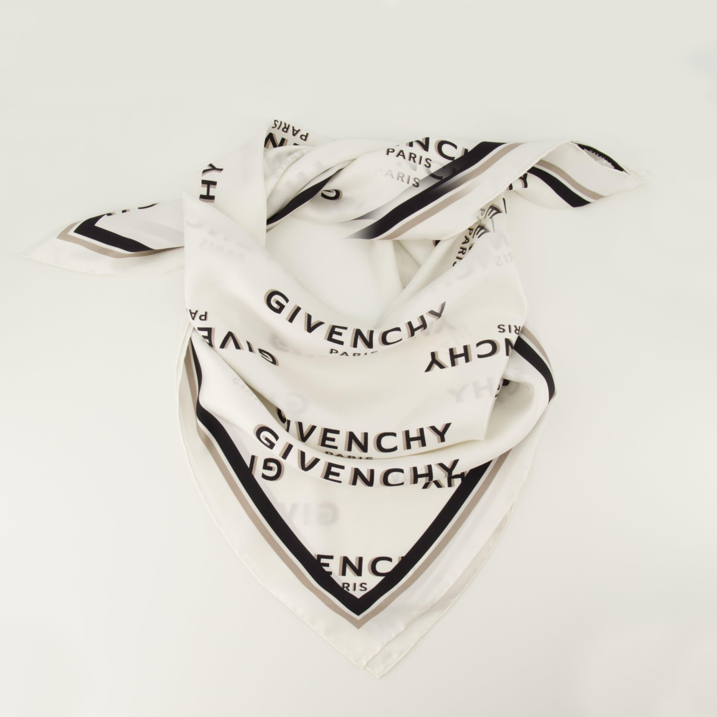 Givenchy scarf, silk accessory, designer scarf, organic silk, elegant design