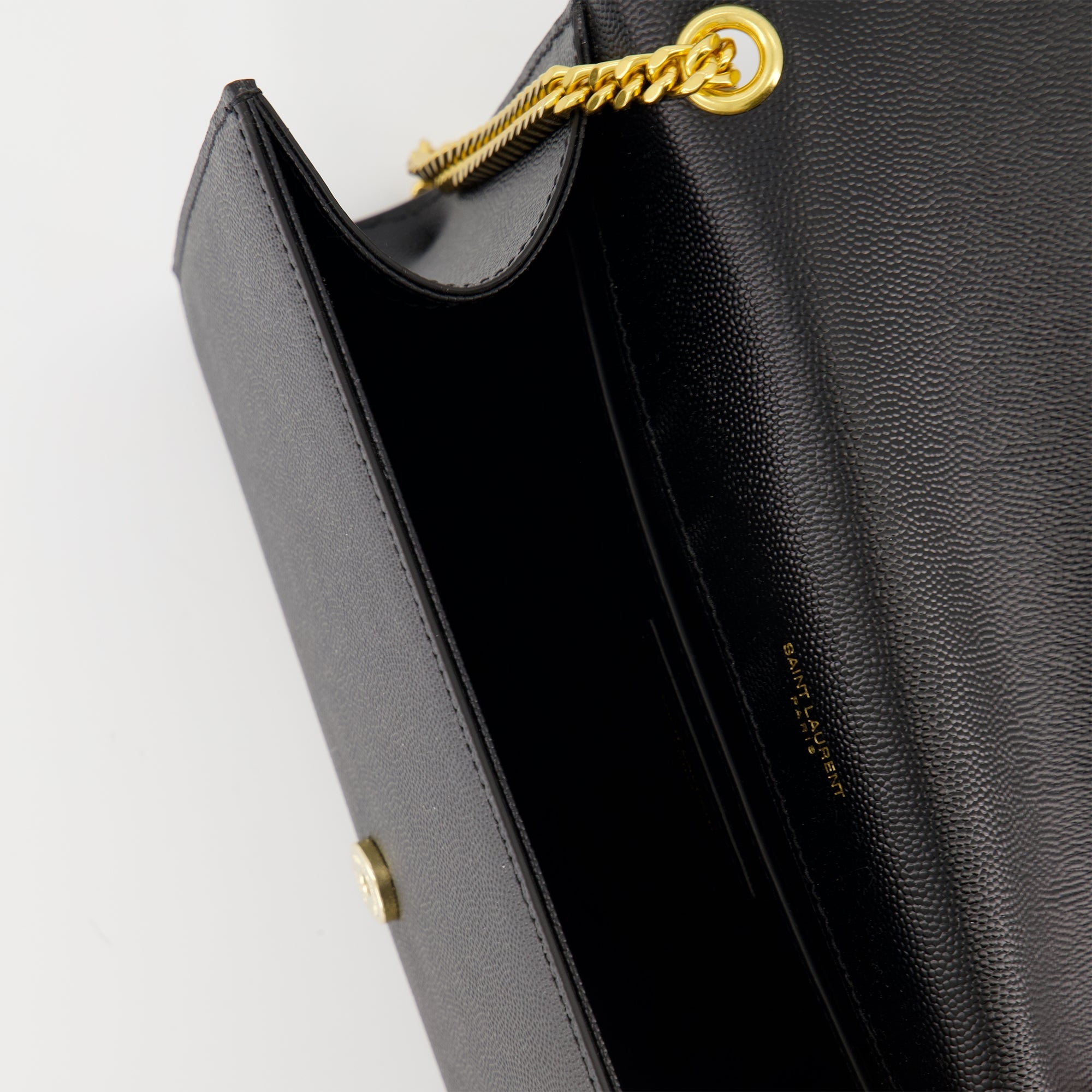 Saint Laurent, Le Sac Kate Medium, black leather bag, designer accessories, Spring-Summer 2025 collection