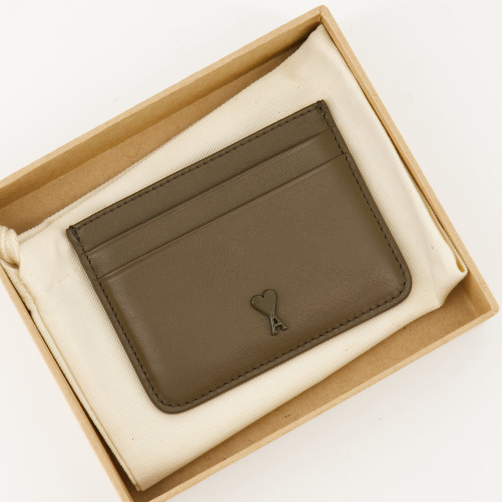 Ami de Coeur, card holder, smooth leather, unisex accessory, Ami Paris