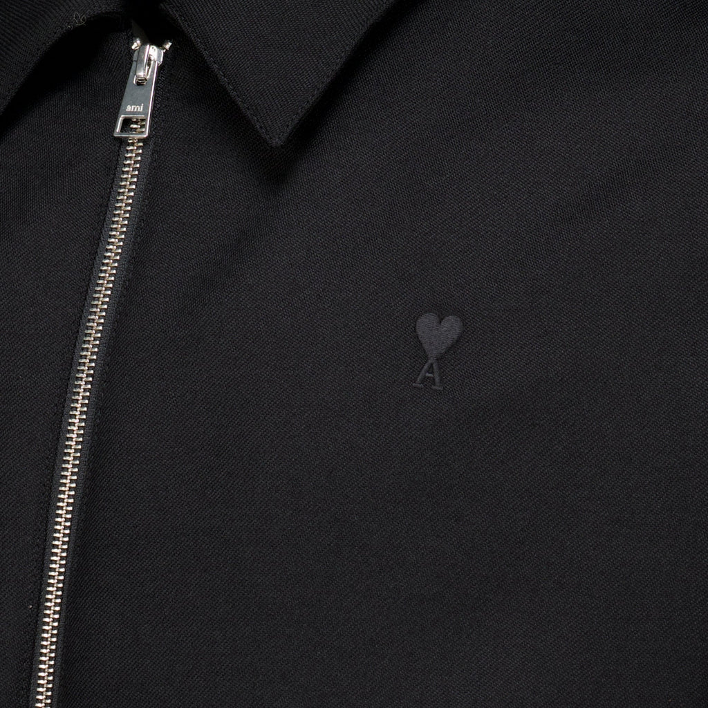 Giacca grigia in lana con zip