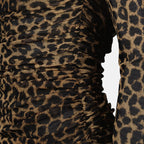 Imagen del vestido de tul de leopardo de Saint Laurent para mujeres - Temporada Otoño-Invierno 2025 - Vista de Detalle 1