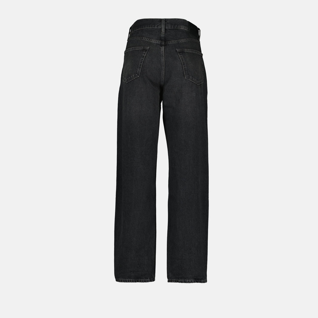 denim jeans, Saint Laurent jeans, Westwood denim, straight-cut jeans, faded black jeans