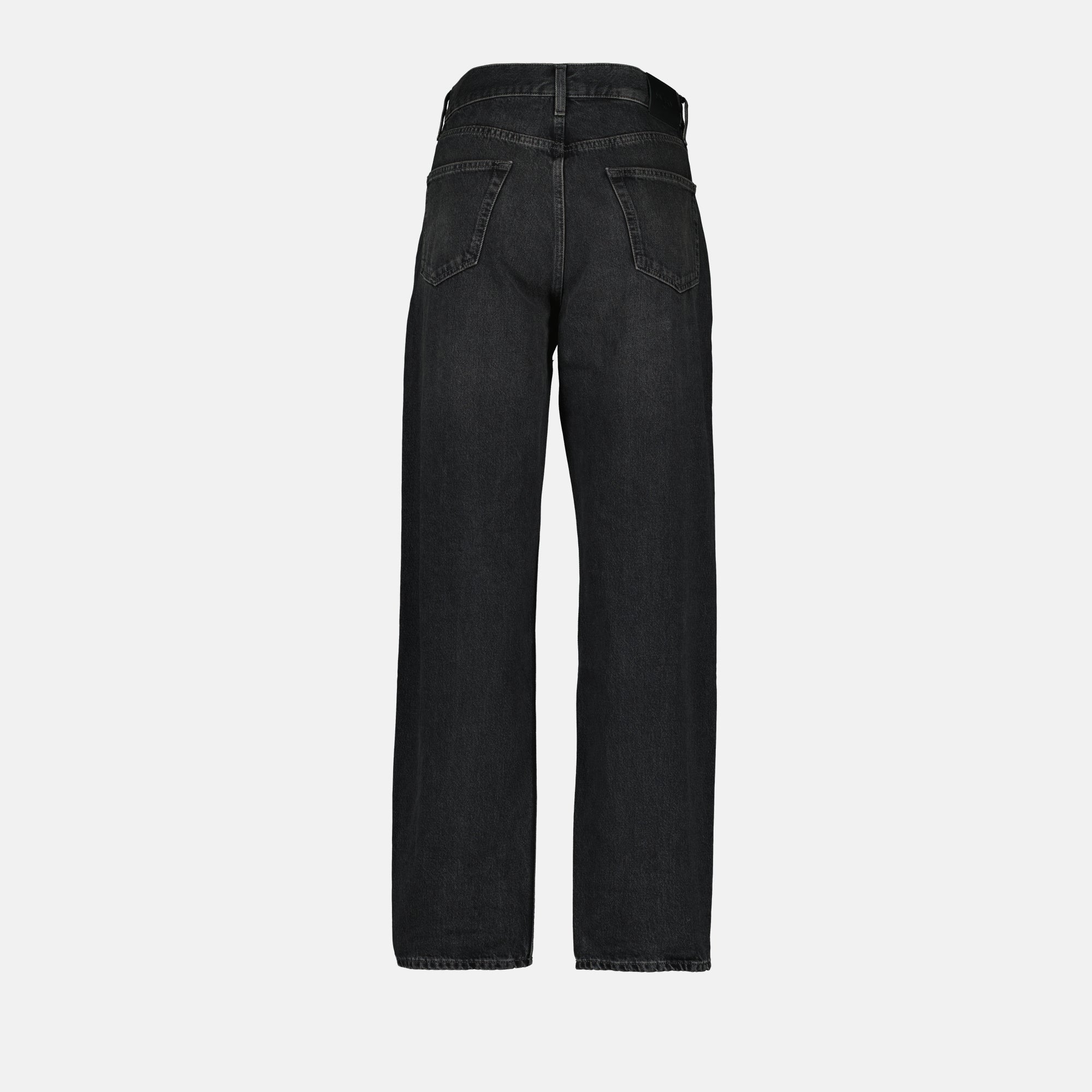 denim jeans, Saint Laurent jeans, Westwood denim, straight-cut jeans, faded black jeans