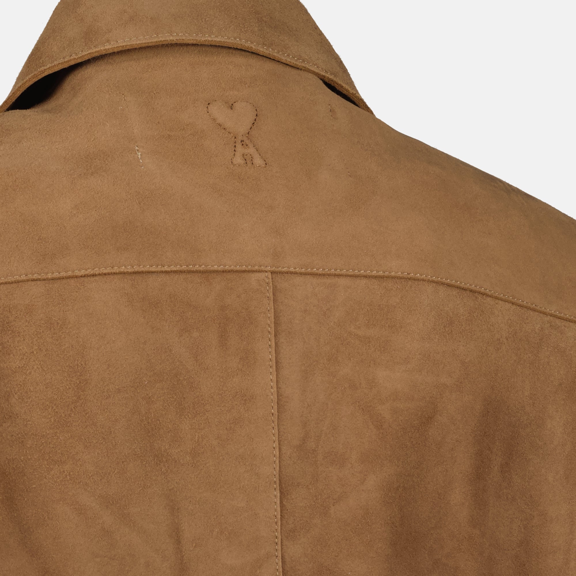 suede leather shirt jacket ami paris 15586451259772