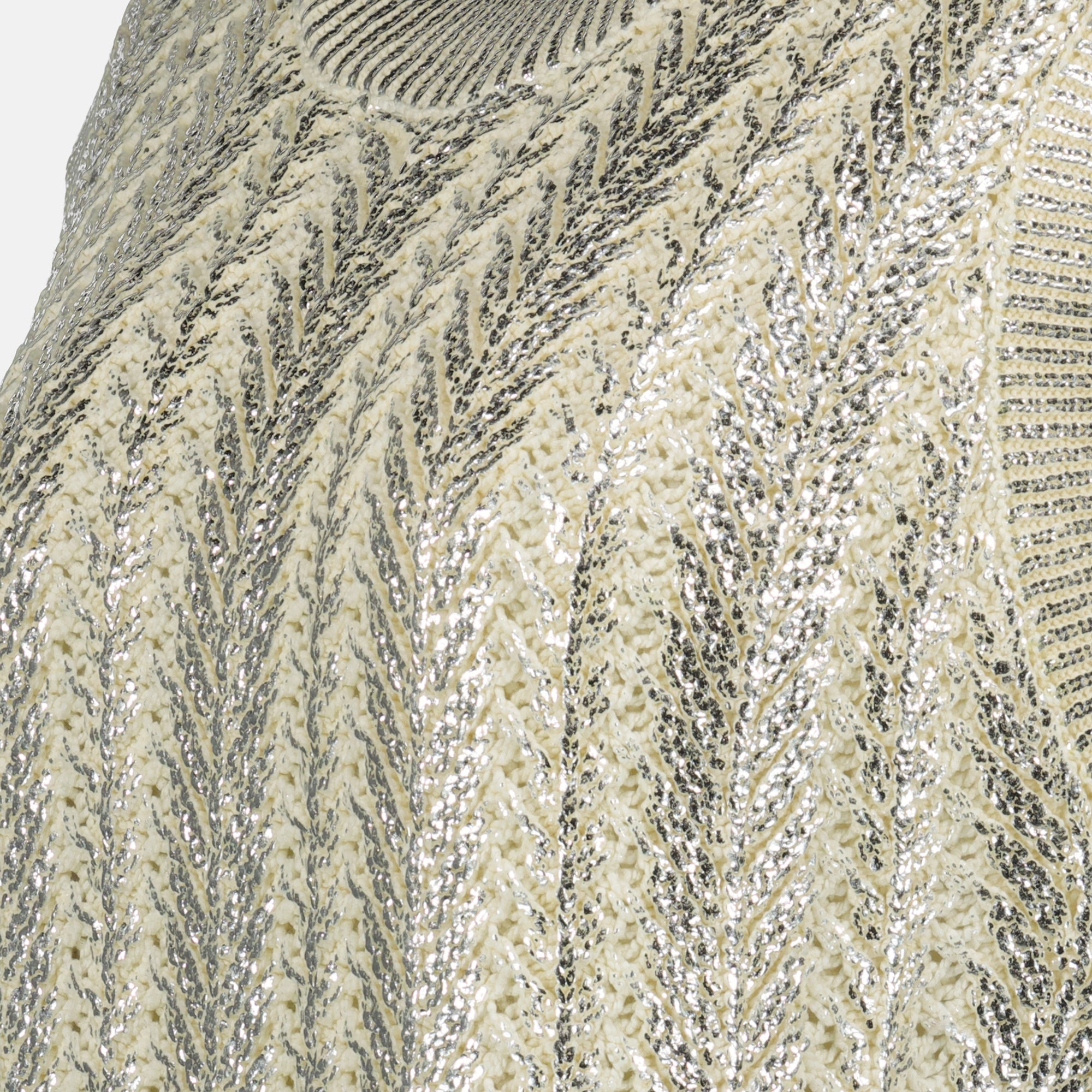 sleeveless top, Rabanne knitwear, beige top, silver details, Spring-Summer fashion