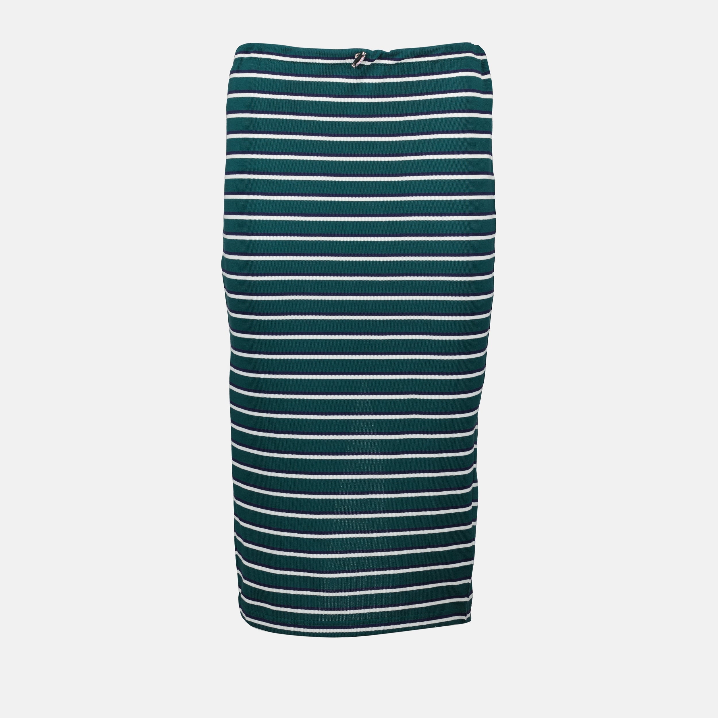 striped pencil skirt, cotton skirt, adjustable waist skirt, designer skirt, Spring-Summer fashion