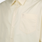Image d'une chemise en coton beige par Ami PARIS pour hommes - Saison Printemps-Été 2025 - Détail Vue 8