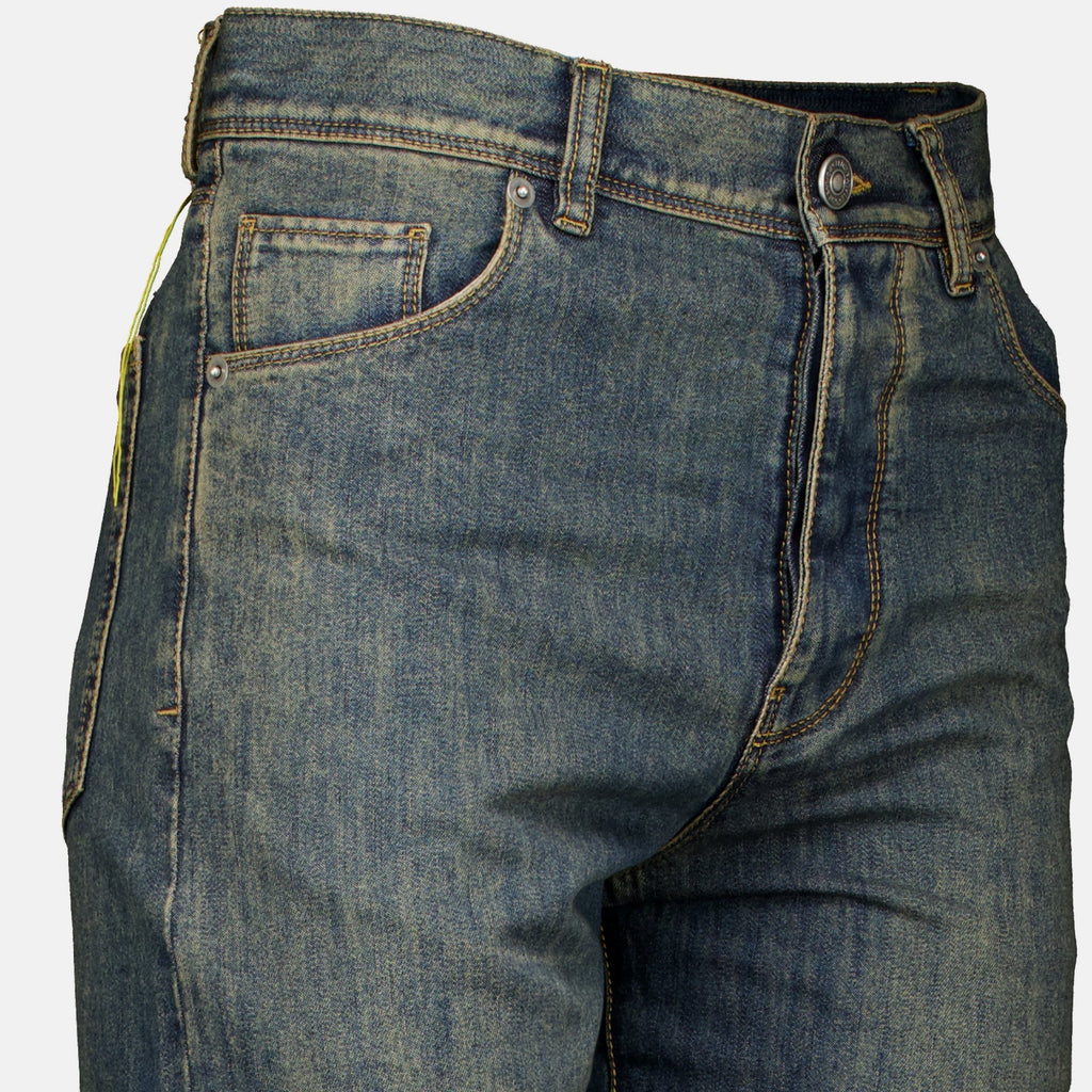 Contrast Stitching Straight Jeans