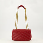 Image of Sac Loulou Small Rouge by Saint Laurent for Women - Season Spring-Summer 2026 - Back View