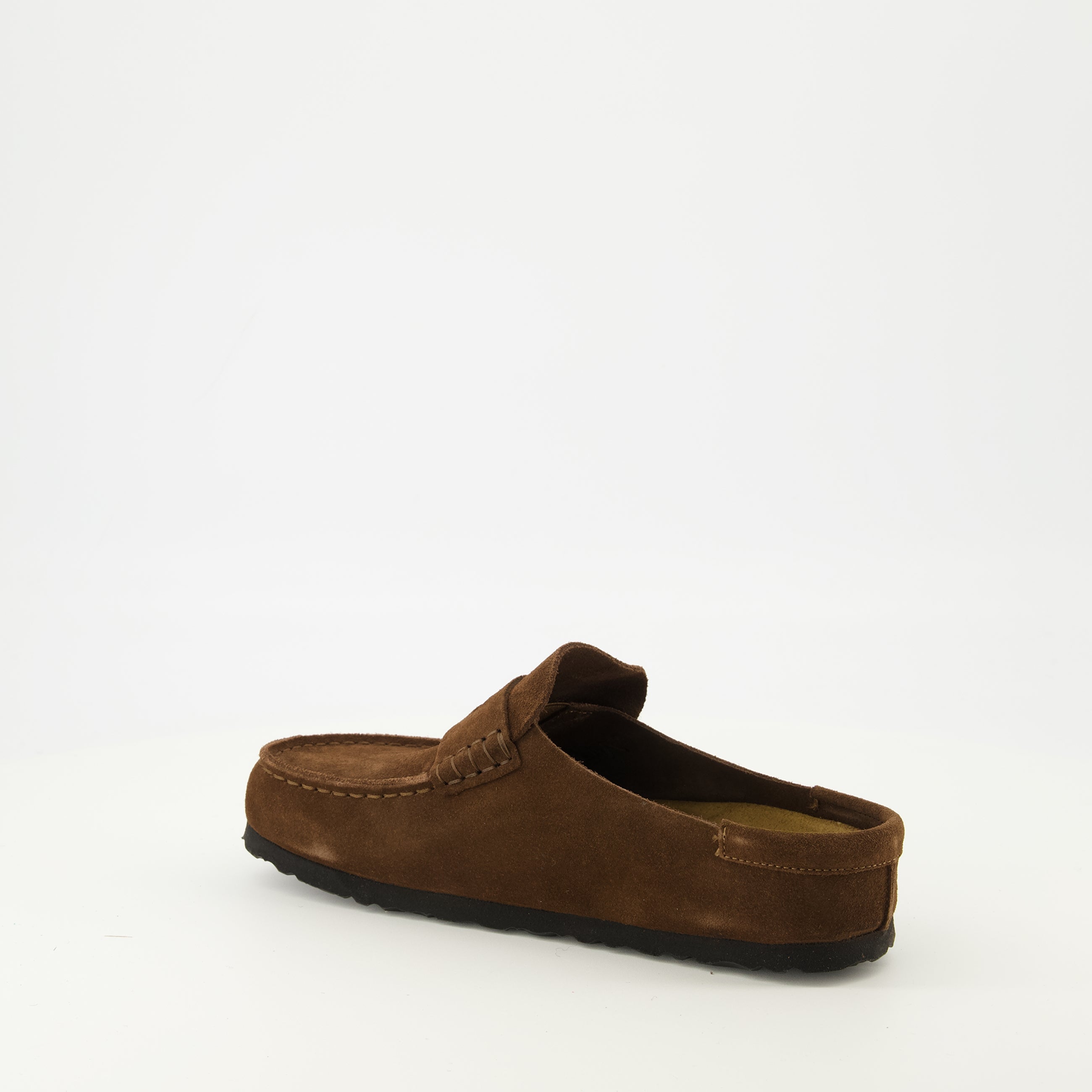 Image of Mules Naples Marron by Birkenstock for Unisex - Season Spring-Summer 2026 - Back Right Three-Quarter View