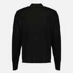 Imagem do Polo Preto Simone da Officine Générale para Homens - Temporada Primavera-Verão 2026 - Vista Traseira