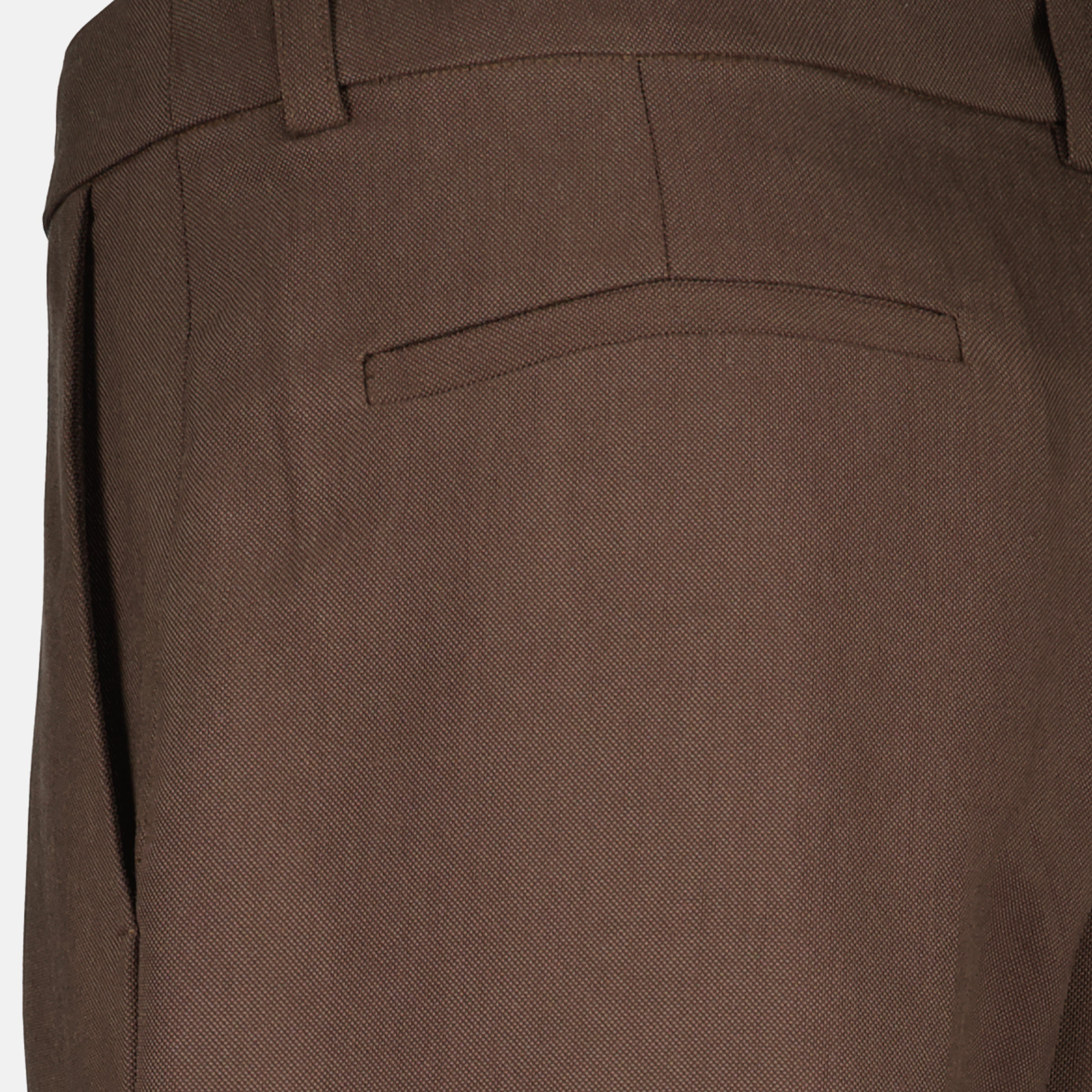 Brown Cotton Straight Jeans