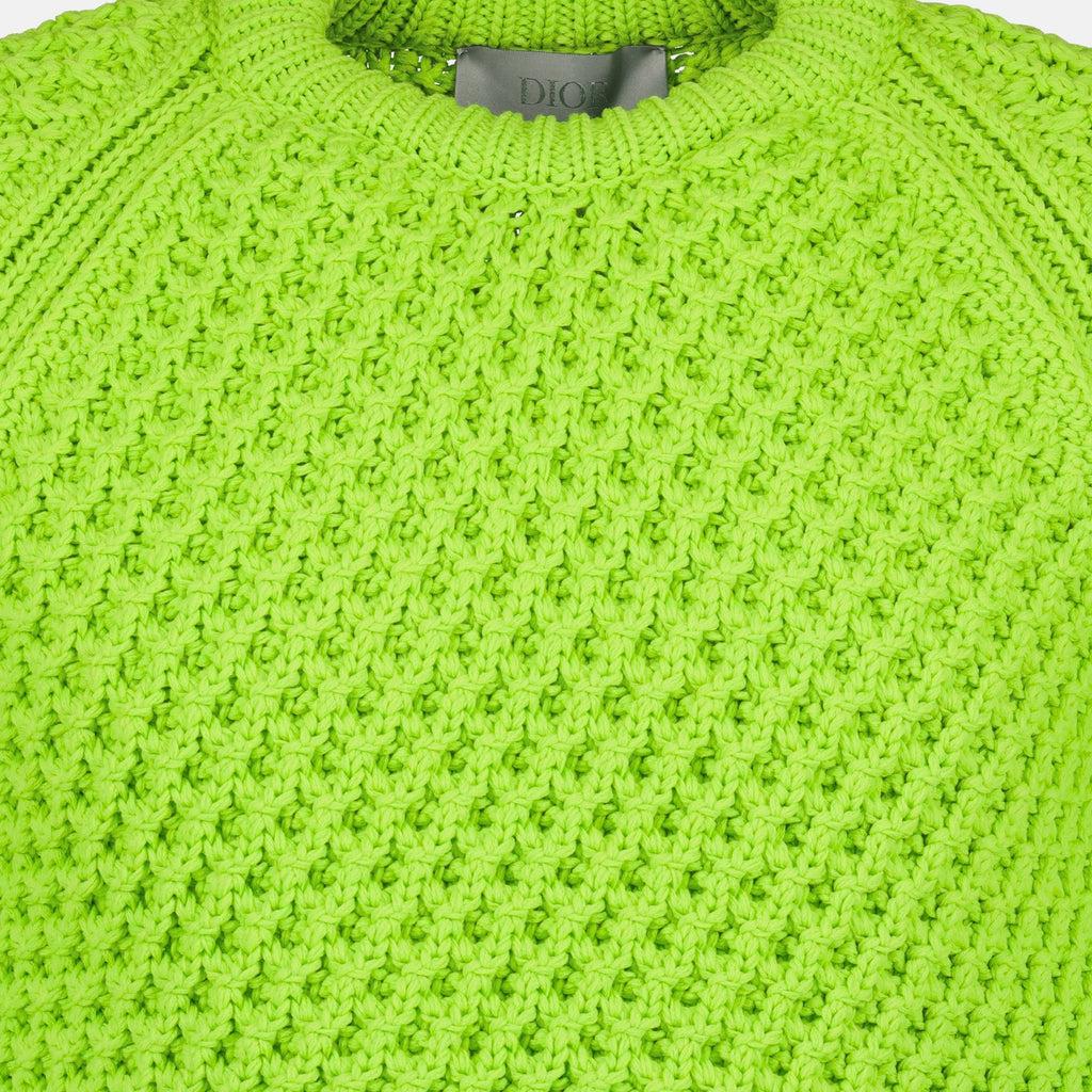 Image of pull cd box vert de dior by Dior for Men - Season Spring-Summer 2026 - Detail View 1