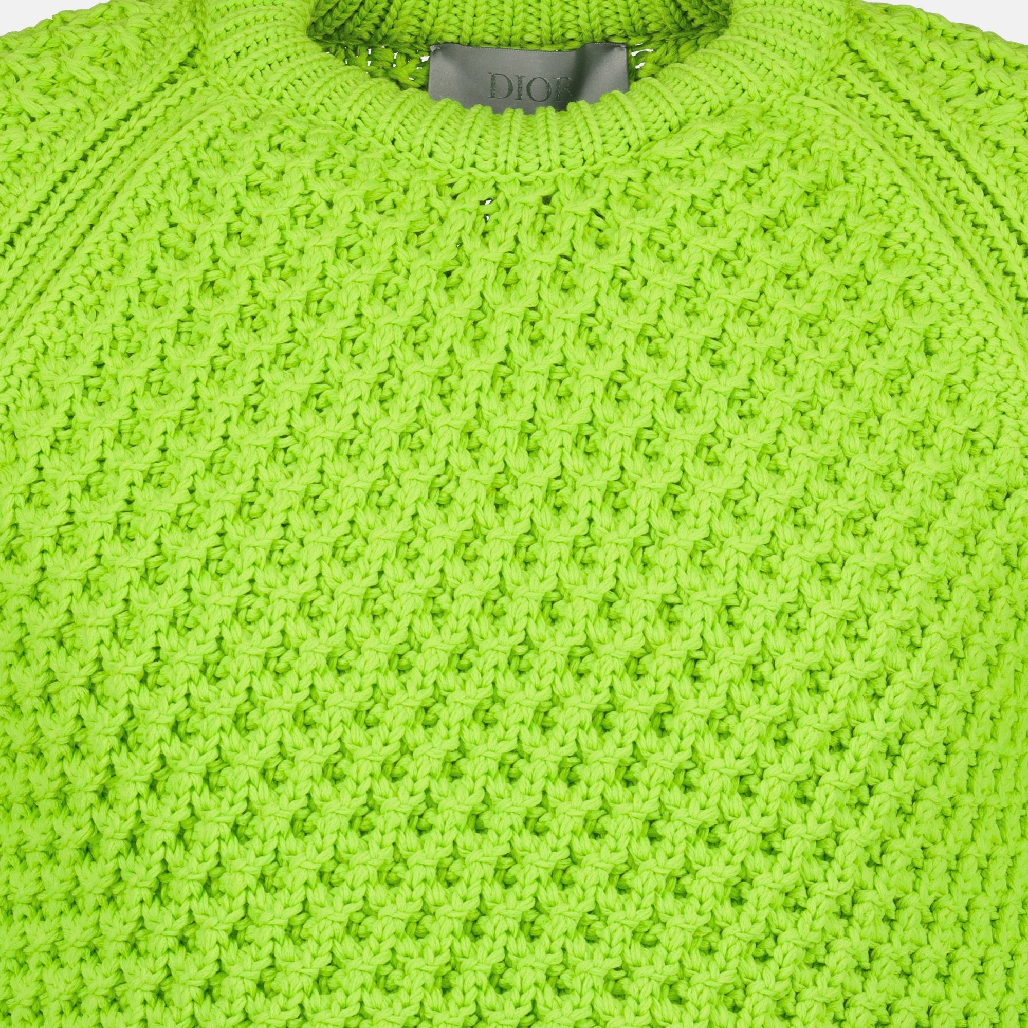 Image of pull cd box vert de dior by Dior for Men - Season Spring-Summer 2026 - Detail View 1