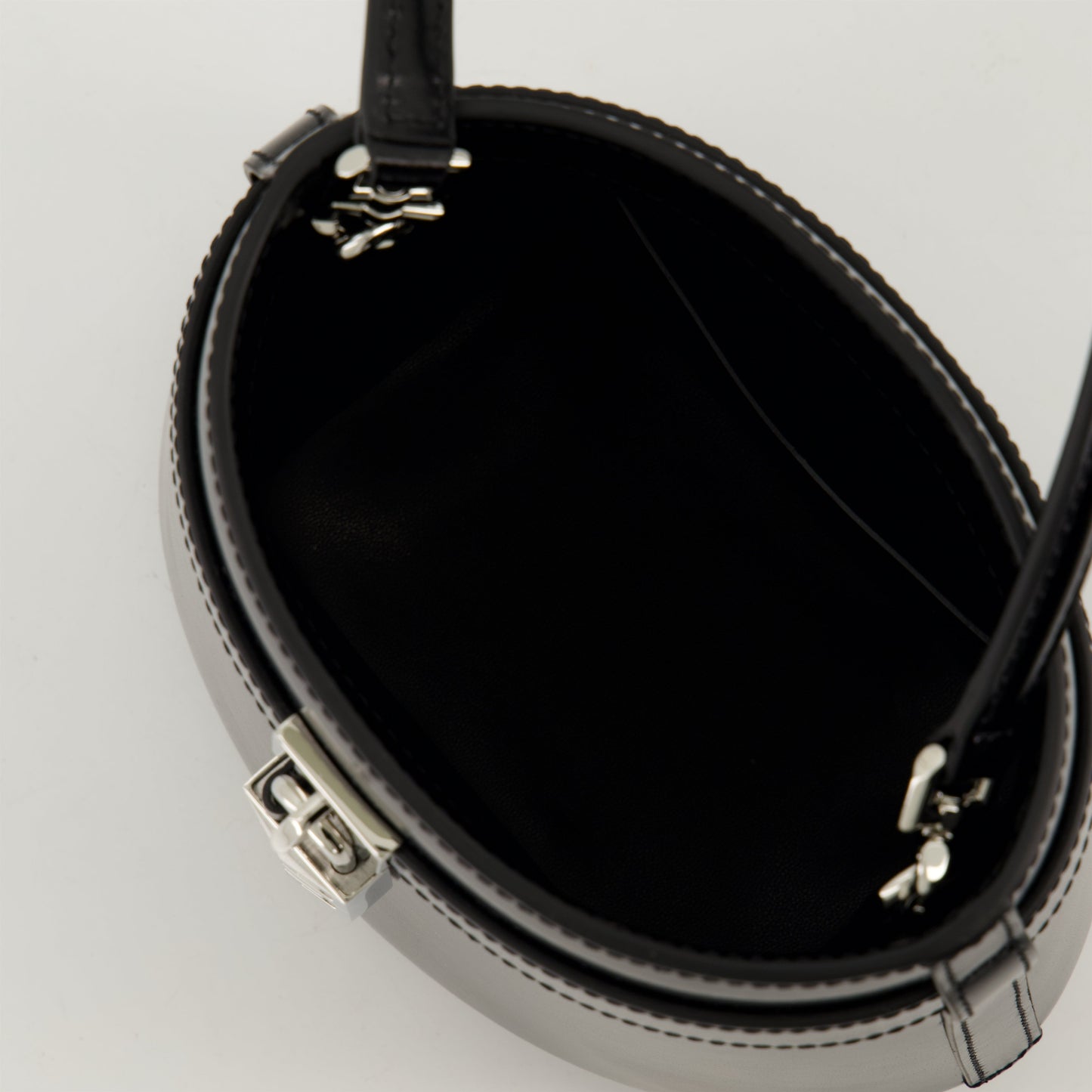 Black Leather Bag, Givenchy Shark Lock, Designer Bucket Bag, Elegant Handbag, Luxury Accessories