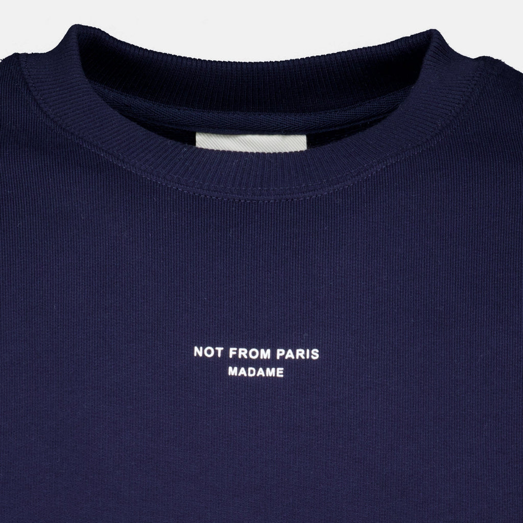 Sweatshirt com slogan azul-marinho
