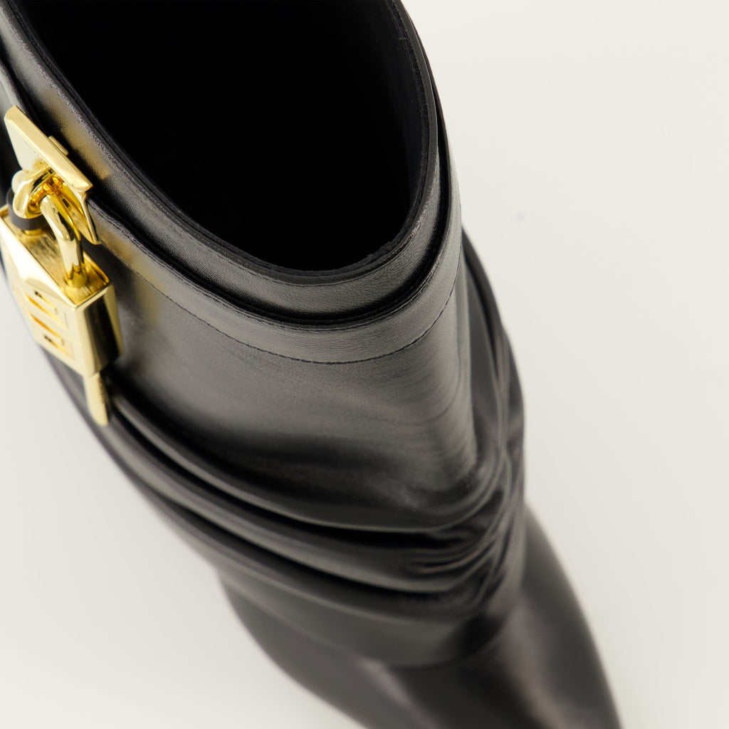 Givenchy boots, nappa leather, ankle boots, Shark Lock Stiletto, designer footwear