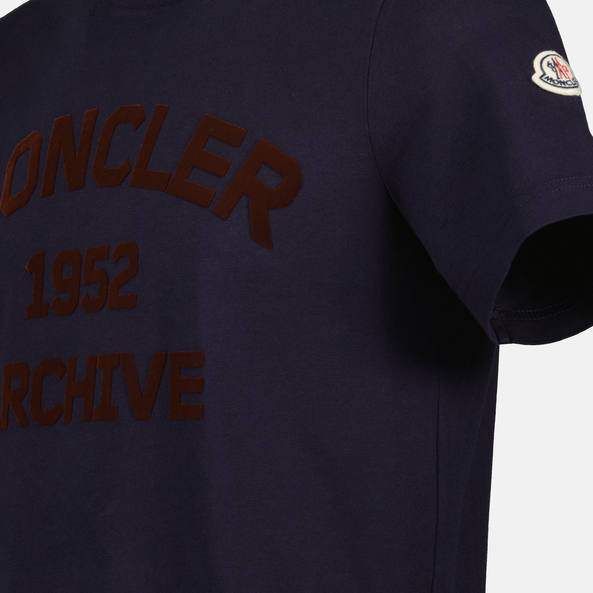 Navy T-shirt, Moncler T-shirt, Logo T-shirt, Cotton T-shirt, Luxury Tee