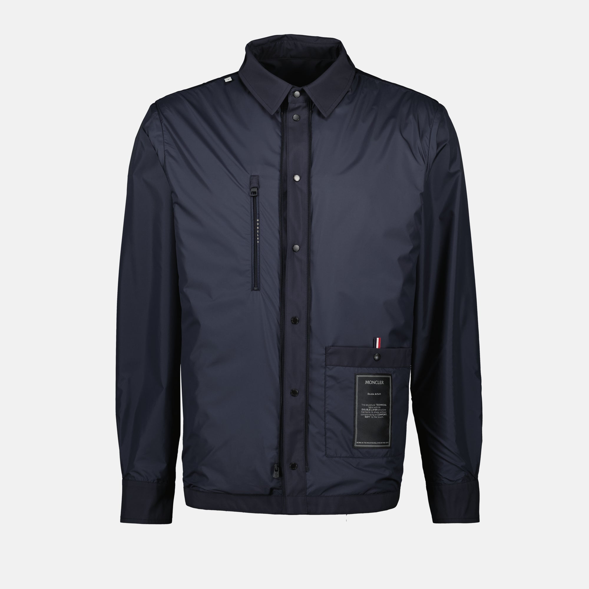 Imagem do cortaventos multilayer Charve Blue da Moncler para Homens - Temporada Primavera-Verão 2025 - Vista Detalhe 5