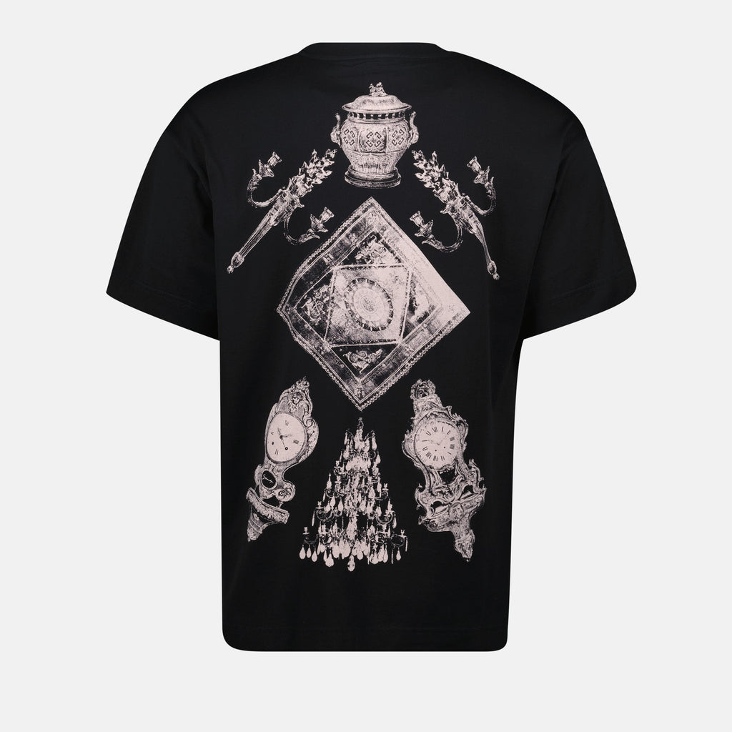 Image du t-shirt à logo noir imprimé de Givenchy pour homme - Saison printemps-été 2025 - Détail vue 2