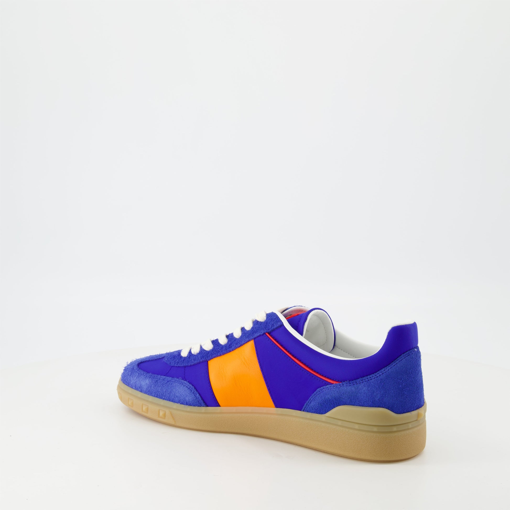 blue leather baskets, Valentino Garavani sneakers, men's footwear, stylish casual shoes, designer sneakers