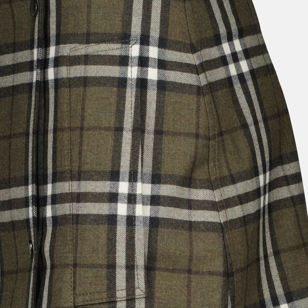 Burberry, mini skirt, wool skirt, khaki check, Autumn-Winter fashion