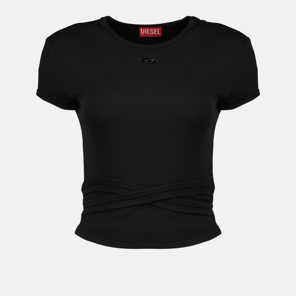 Imagem do T-Bunny Tail Top da Diesel para Mulheres - Temporada Primavera-Verão 2026 - Vista Frontal