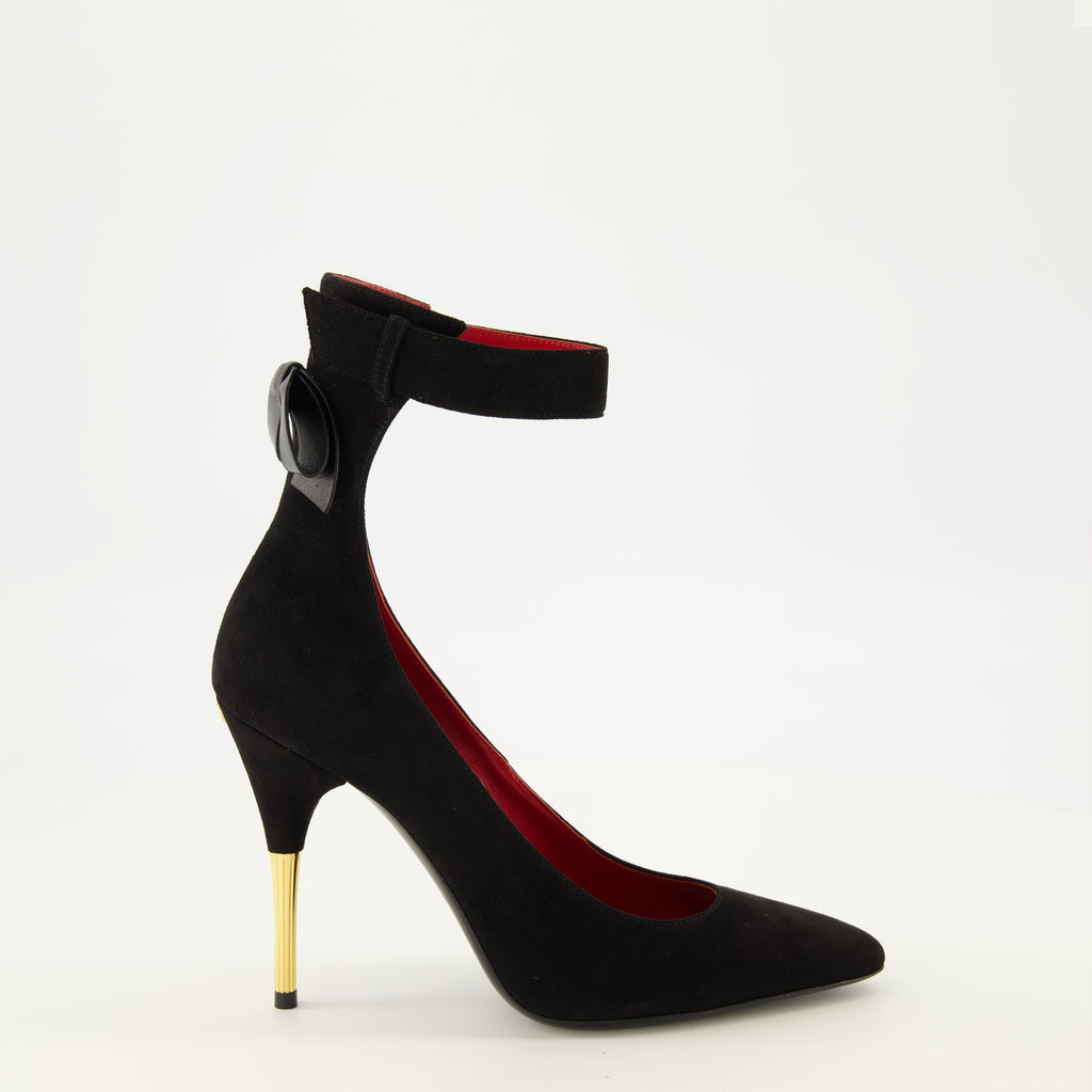 Black Leather Pumps