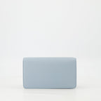 VLogo pouch, Valentino Garavani, leather accessory, spring-summer collection, blue handbag