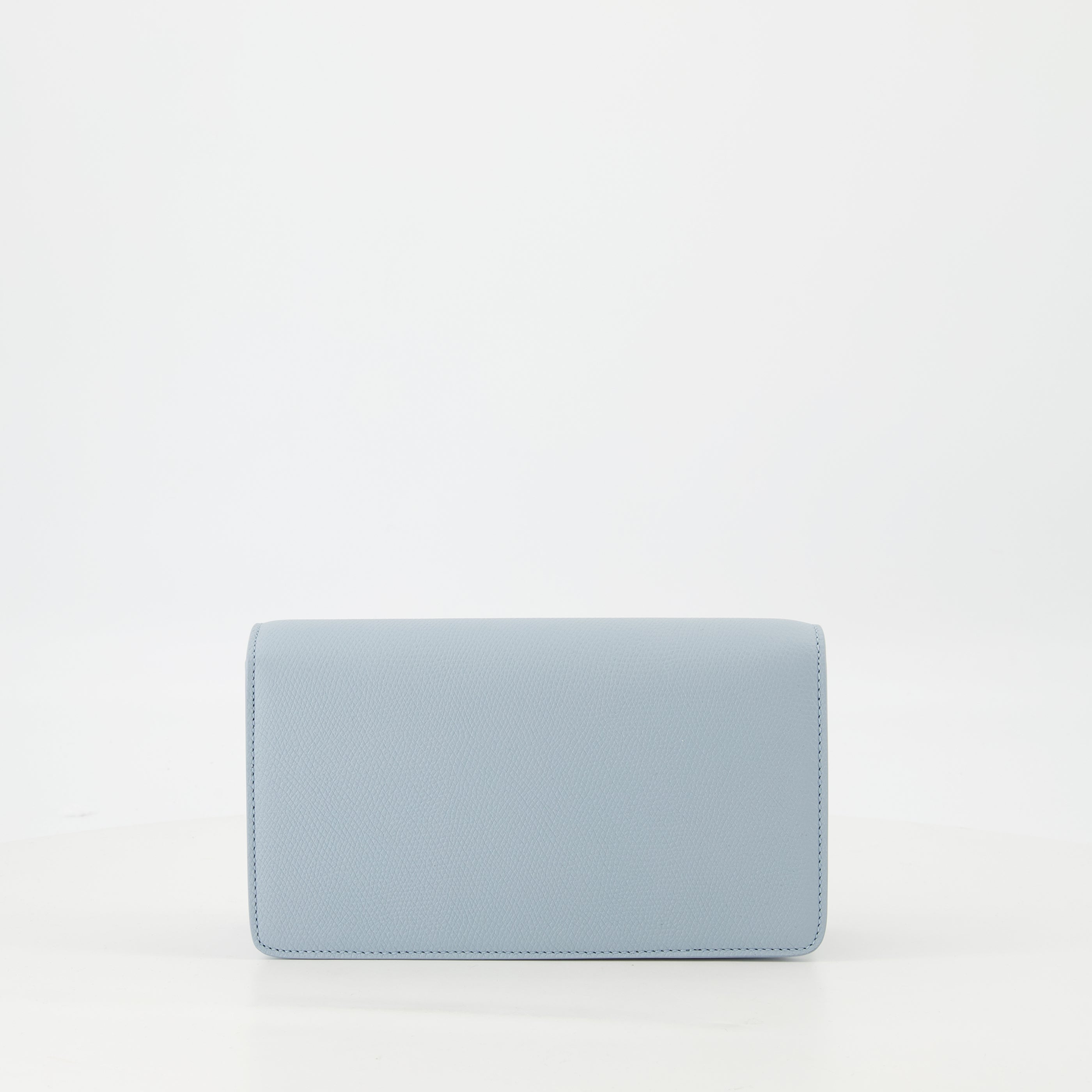 VLogo pouch, Valentino Garavani, leather accessory, spring-summer collection, blue handbag