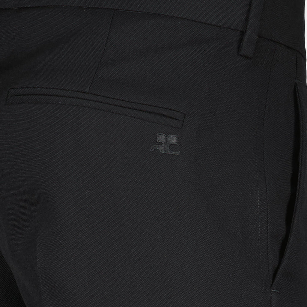 black wool trousers, Courrèges pants, Fall-Winter collection, men's fashion, straight cut trousers