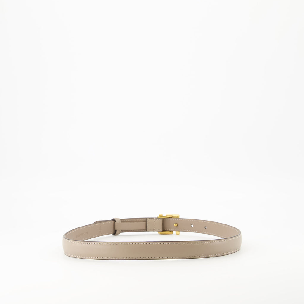 Fendi belt, beige leather belt, adjustable belt, luxury accessories, vintage gold finish