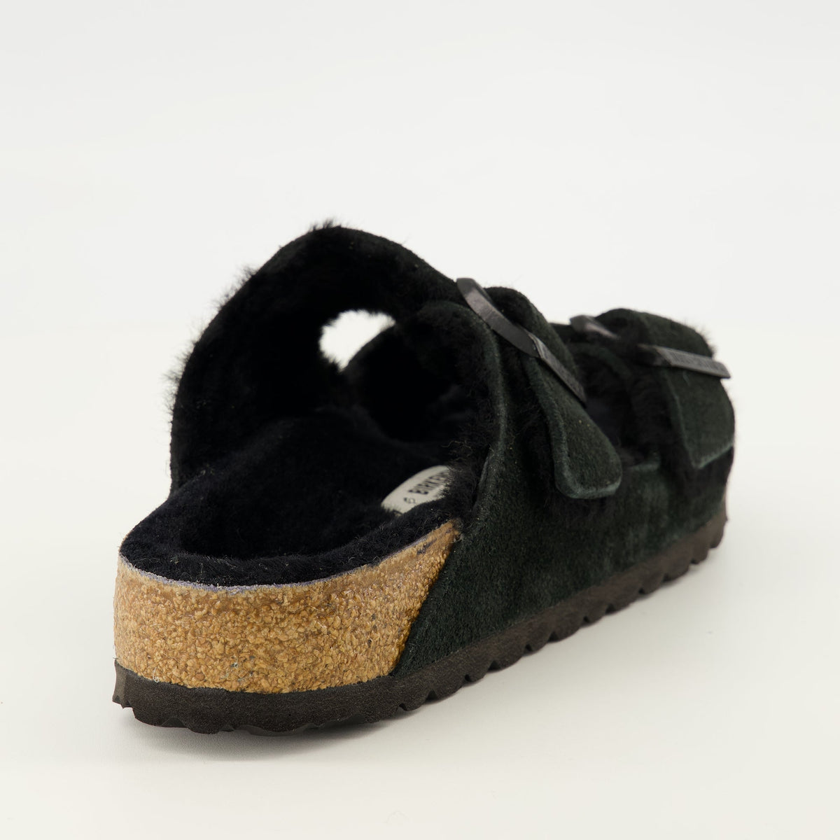 Arizona Black Fur Sandals