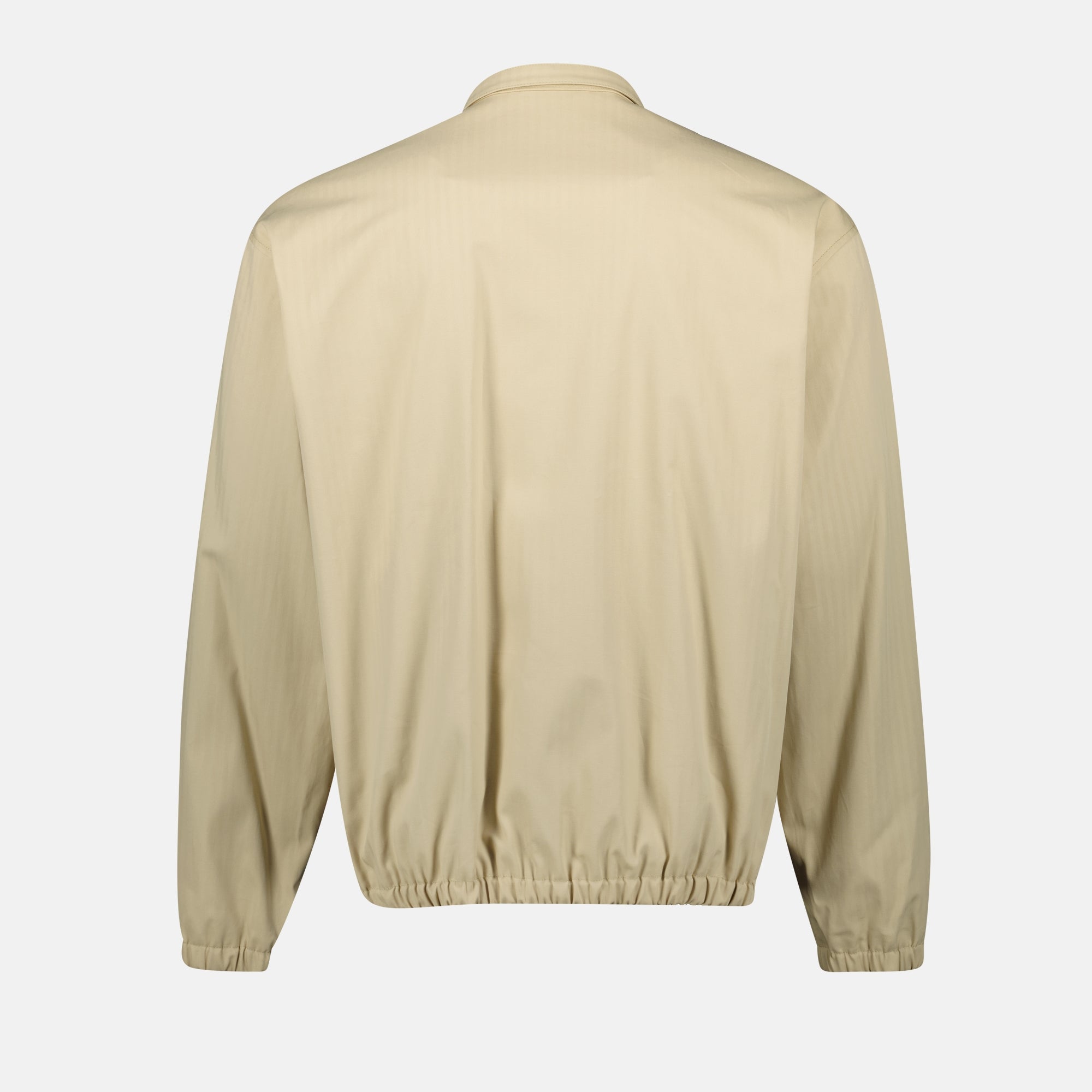 Beige Cotton Bomber Jacket