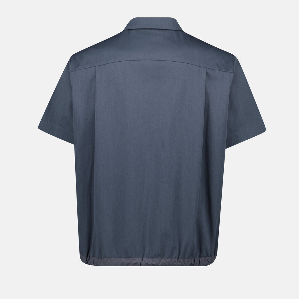 polo shirt, Sacai, zip polo, blue polo, contemporary style