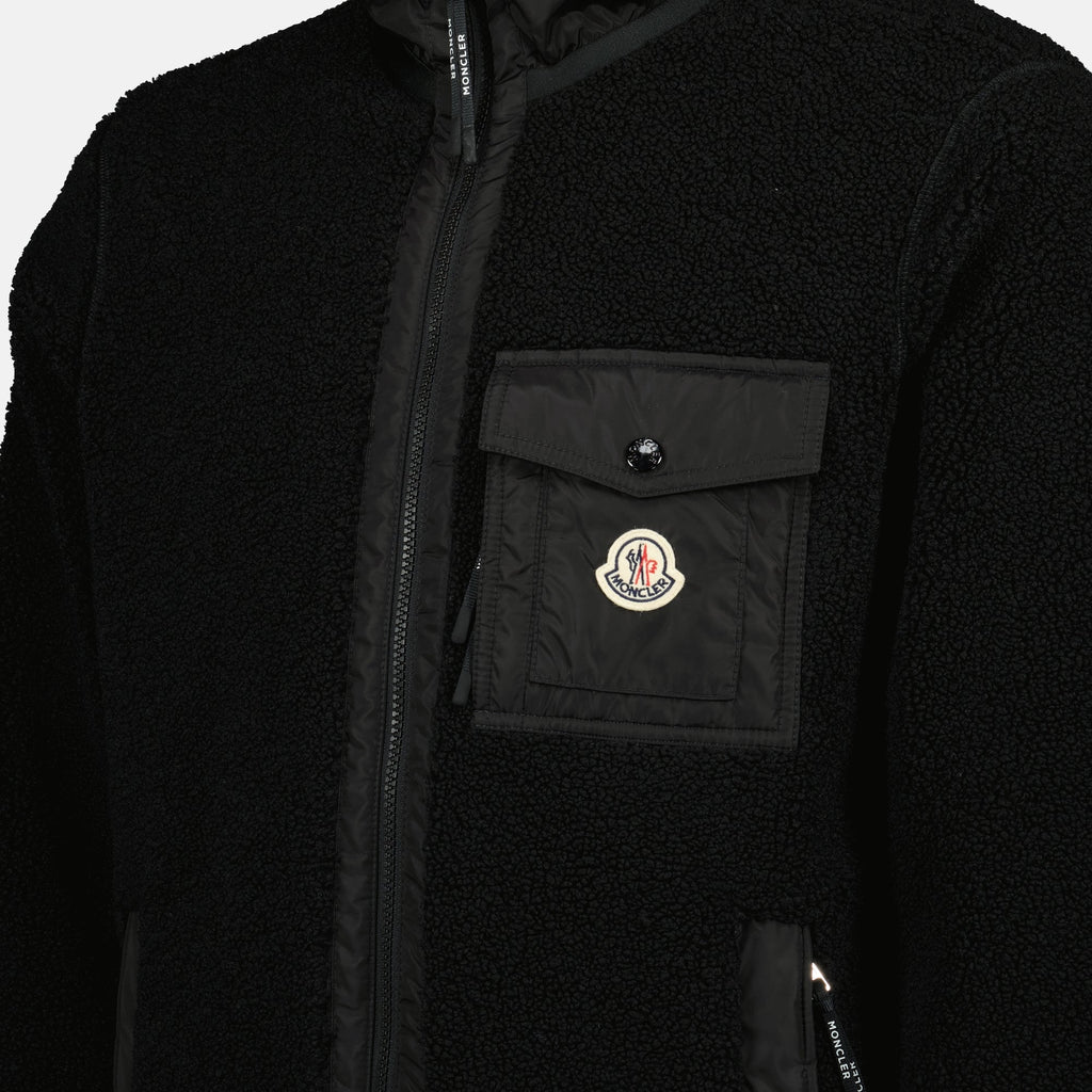 Moncler Teddy Jacket, black zip jacket, Fall-Winter 2025 collection, men's fashion, functional outerwear