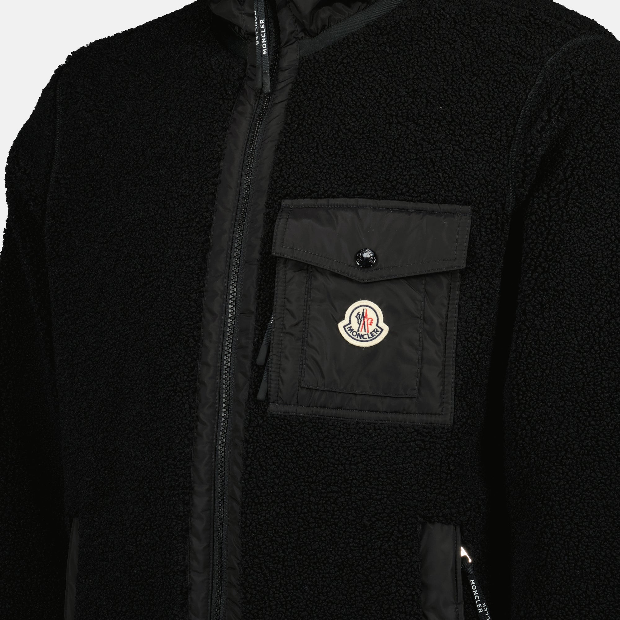 Moncler Teddy Jacket, black zip jacket, Fall-Winter 2025 collection, men's fashion, functional outerwear