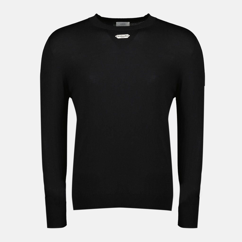 Dior sweater, black wool sweater, Autumn-Winter 2025, men's knitwear, designer knitwear