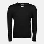 Image of Black Wool Sweater by Dior for Men - Season Autumn-Winter 2025 - Front View