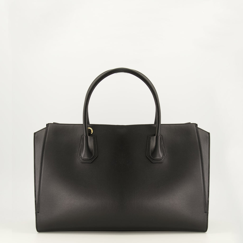 Antigona Catchall Medium Black Leather Bag