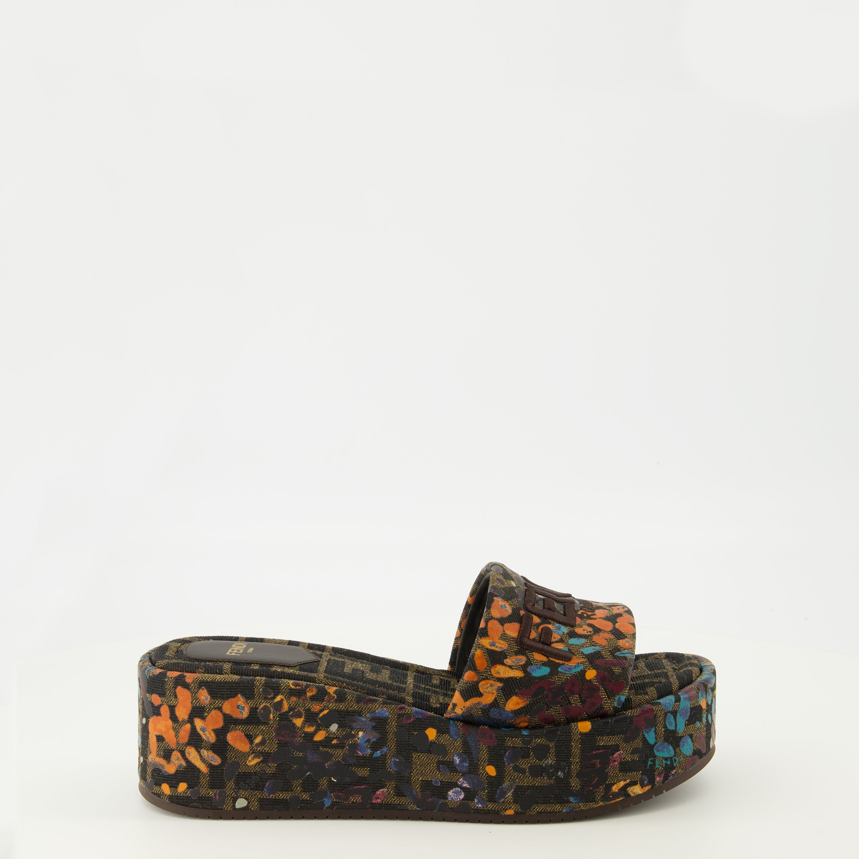 FF Floral Printed Wedge Mules