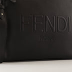 Fendi Pochette, Black Leather Bag, Luxury Accessories, Grained Leather Clutch, Designer Pouch