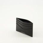 Givenchy card holder, 4G card holder, black leather wallet, grained calf leather, men's accessories