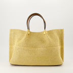 Valentino Garavani tote bag, braided straw bag, fashion tote, designer handbag, luxury accessory