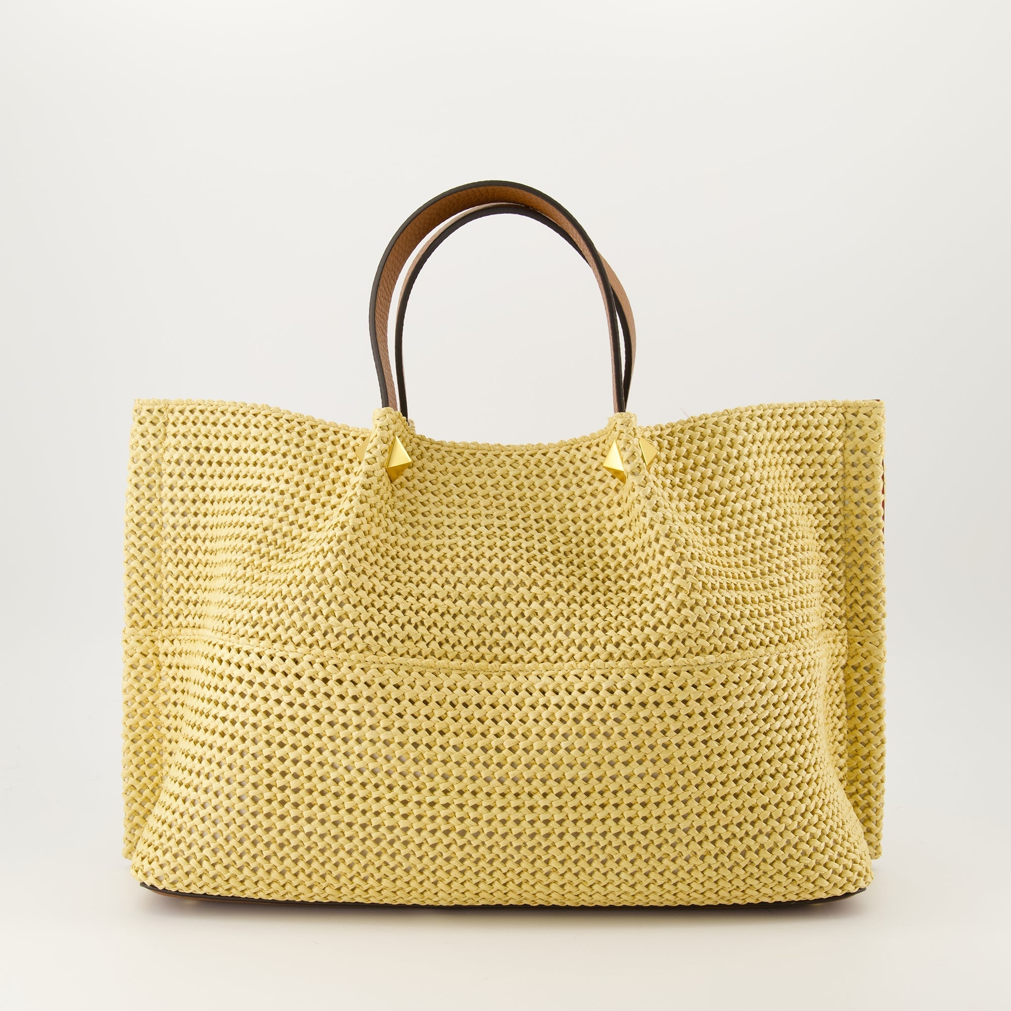 Valentino Garavani tote bag, braided straw bag, fashion tote, designer handbag, luxury accessory