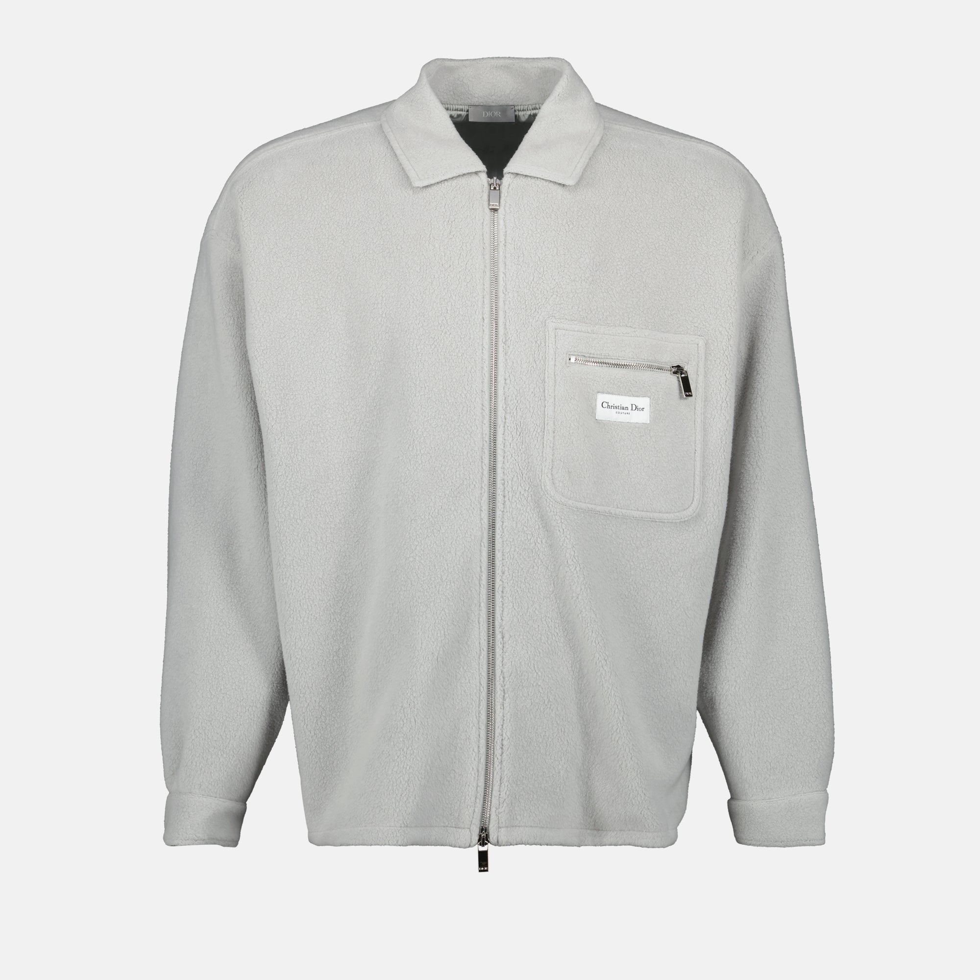 Image de la veste en laine zippée classique de Dior pour hommes - Saison Printemps-Été 2025 - Vue de face