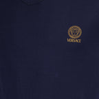 Versace T-shirt, Blue T-shirt, Medusa Greca, Designer T-shirts, Casual Fashion