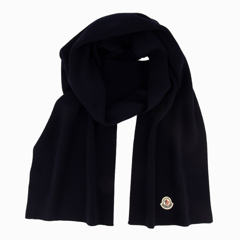 Imagen de una bufanda de lana Moncler - de Moncler para hombres - Temporada Otoño-Invierno 2025 - Vista trasera