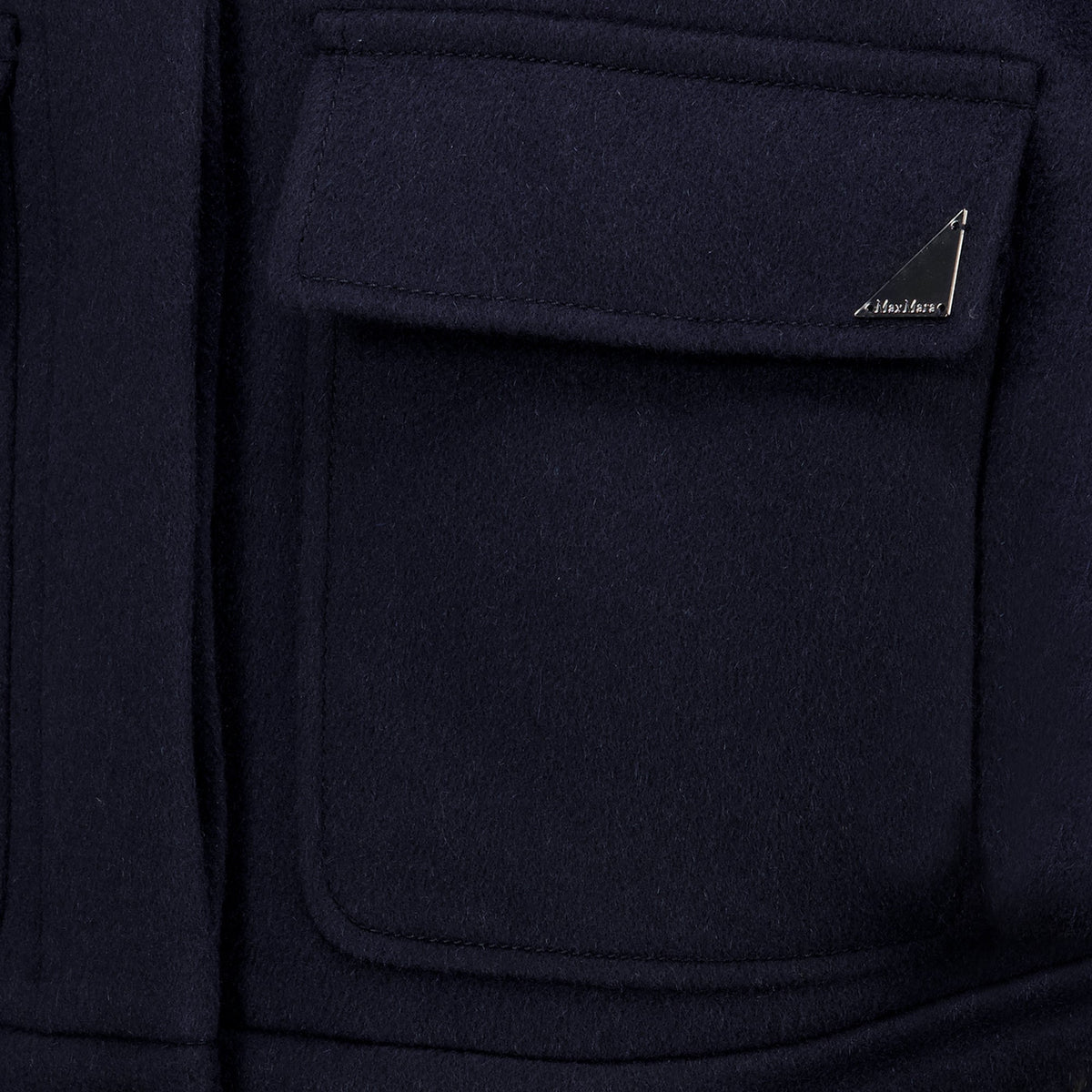 Capa ampla de caxemira azul-marinho